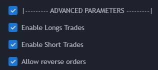 Advanced parameters